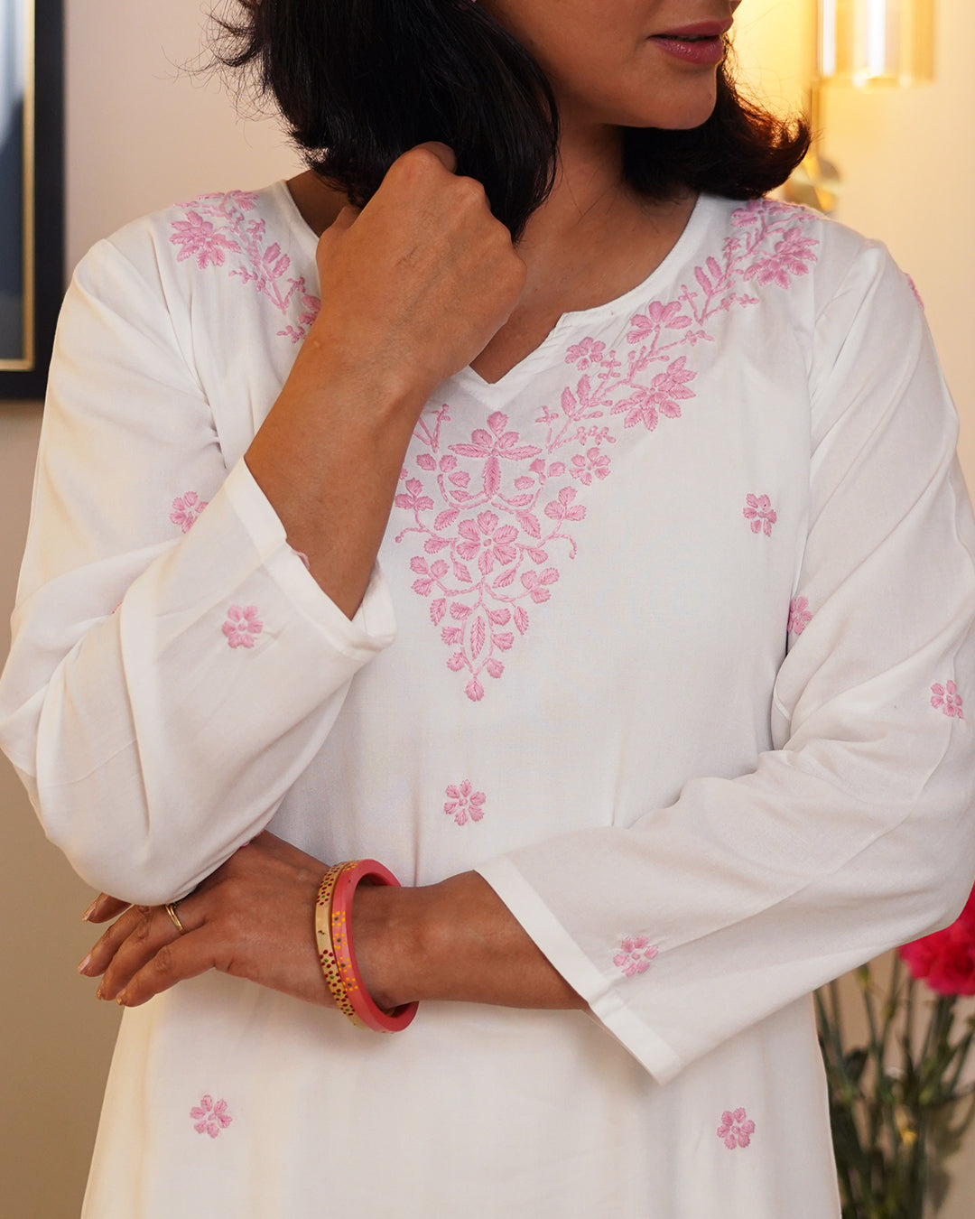 Muskaan Chikankari Rayon Kurta