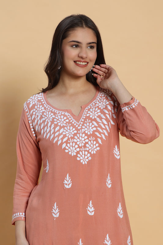 Khayaal Chikankari Rayon Kurta Pant set