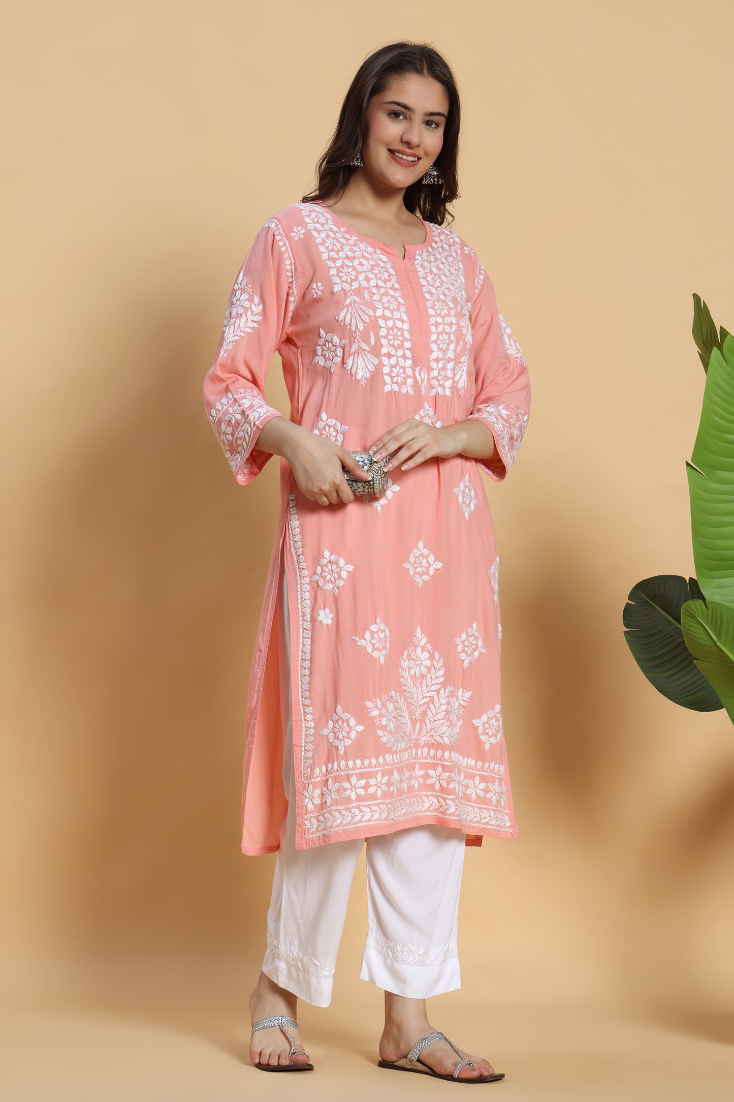 Roshni Chikankari Modal Kurta