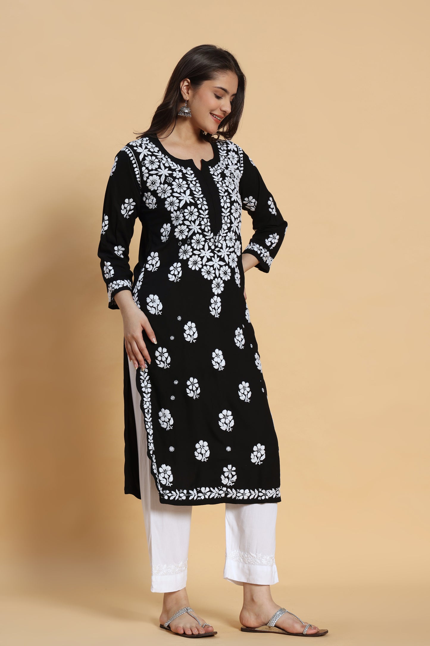 Amaanat Chikankari Rayon Kurta