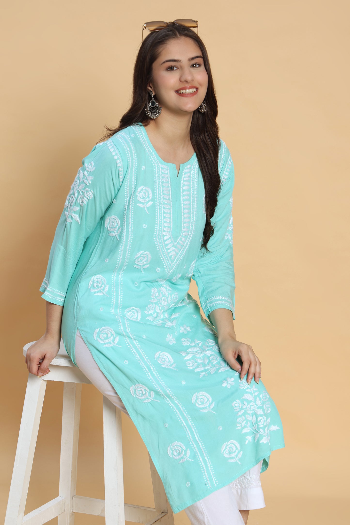 Rafaqat Chikankari Rayon kurta