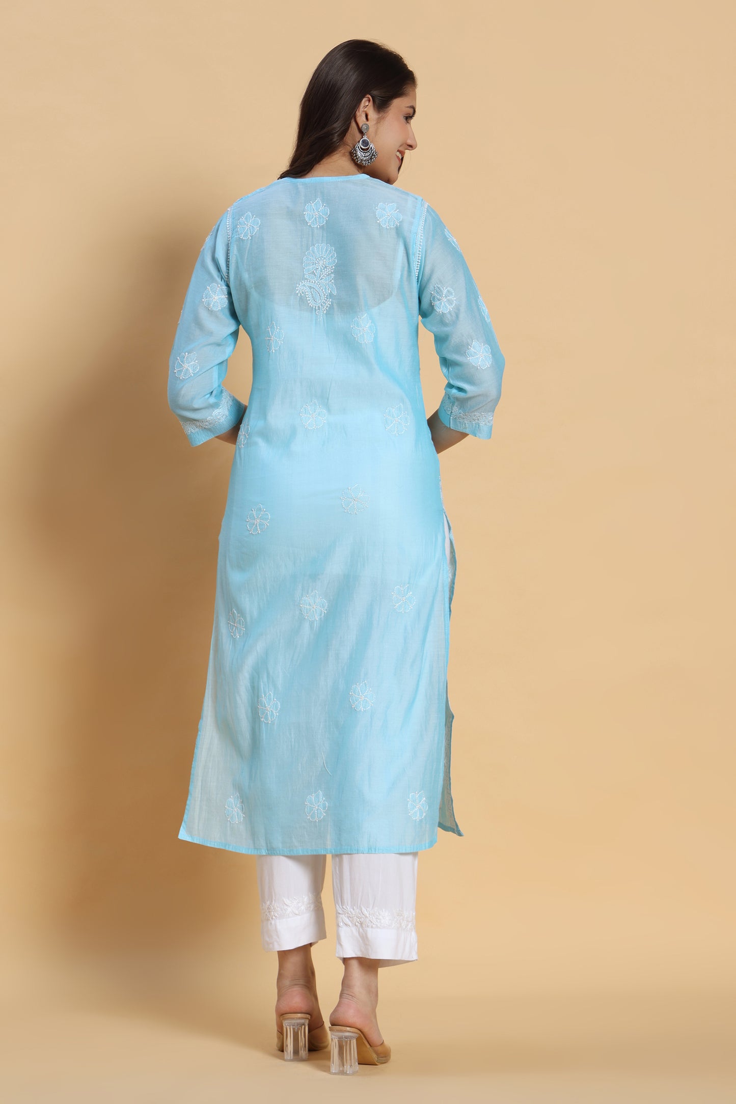 Kashish Chikankari Chanderi Kurta