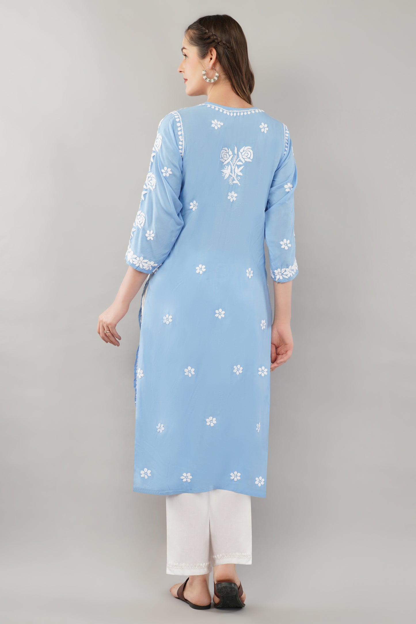 Malika Chikankari Muslin Kurta Pant Set