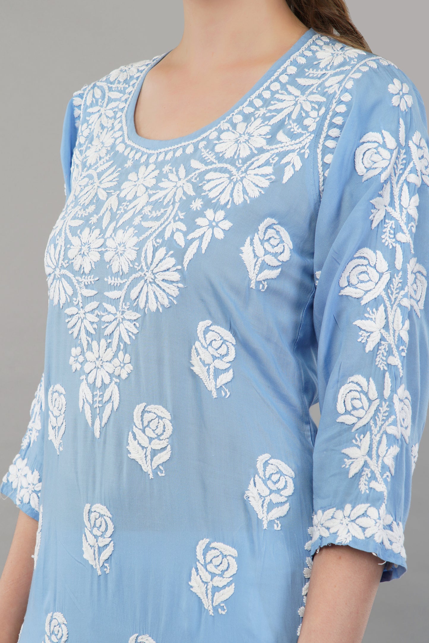 Aasma Chikankari Modal Kurta