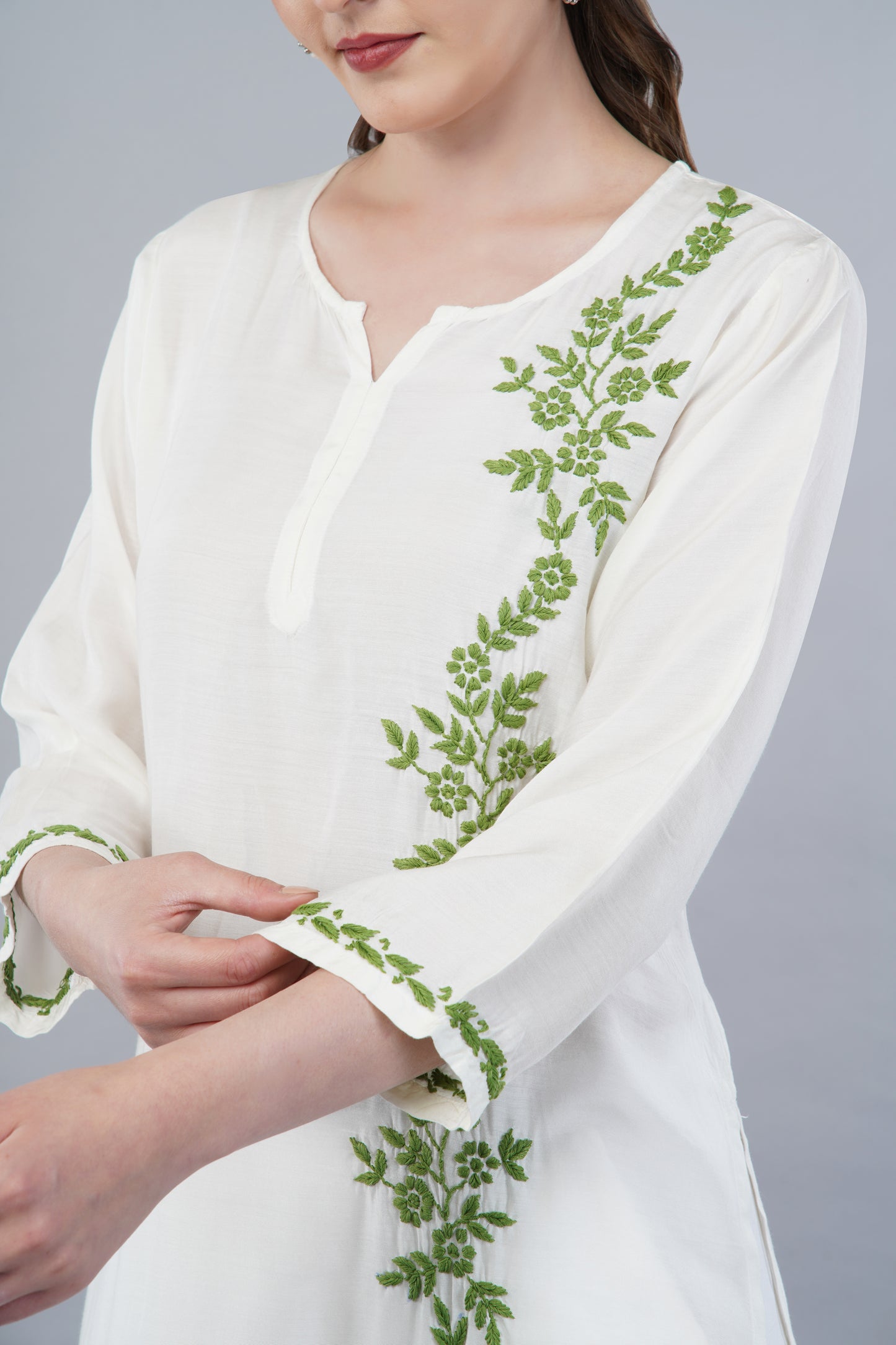 Aiza Chikankari Muslin Kurta
