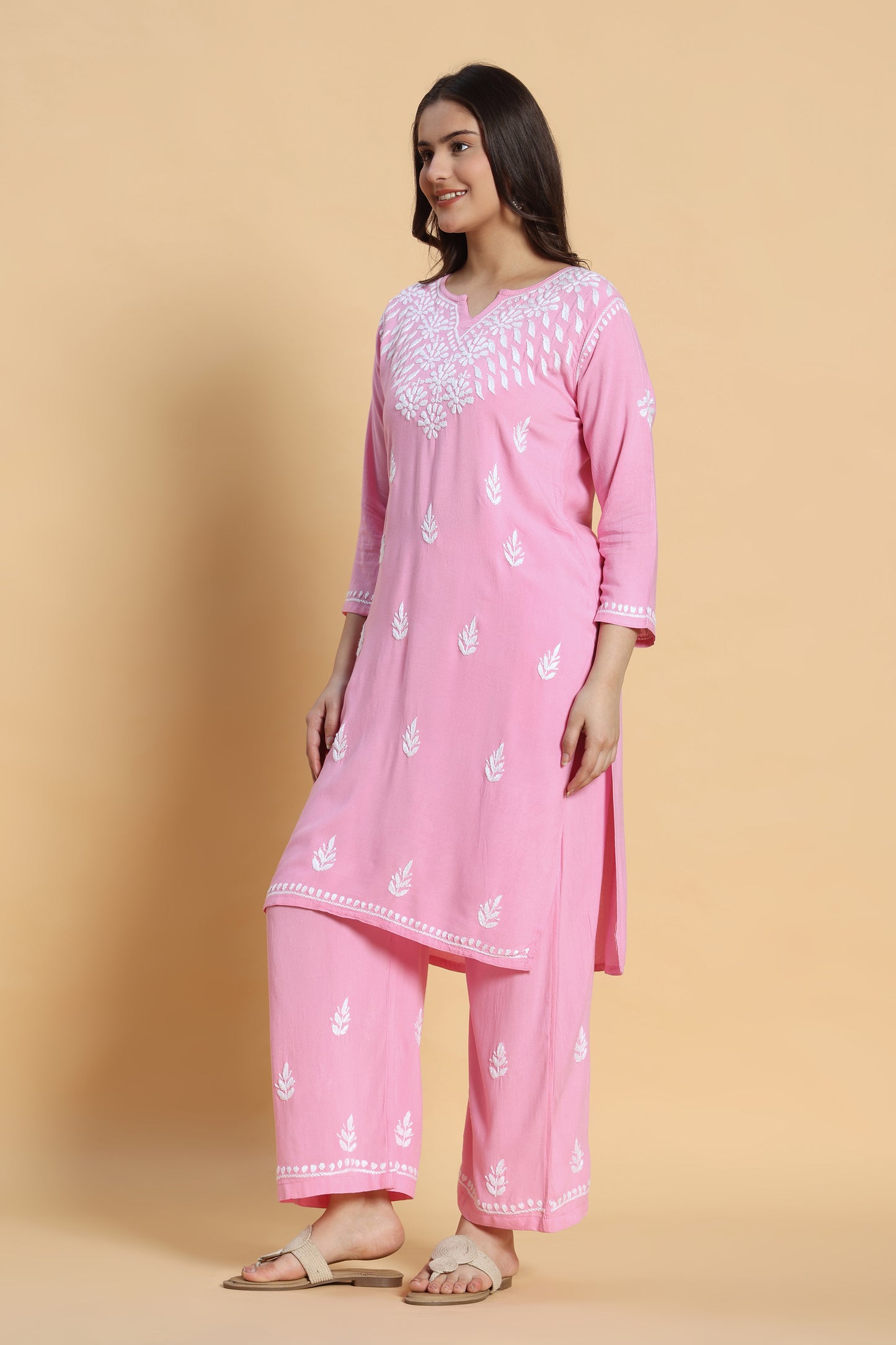 Ulfat Chikankari Rayon Kurta Pant set