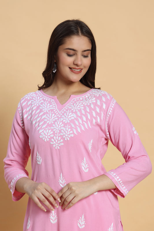 Ulfat Chikankari Rayon Kurta Pant set