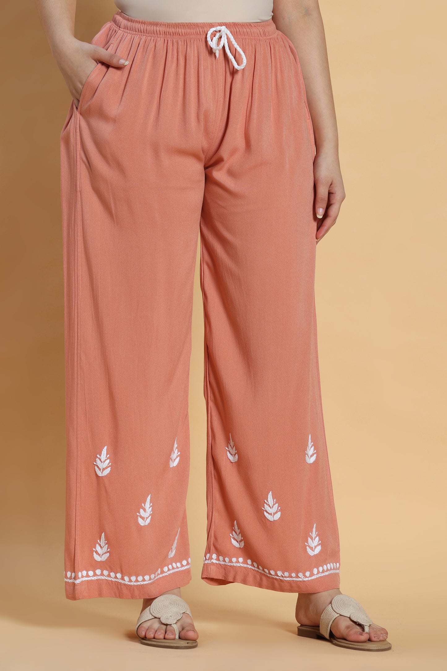 Khayaal Chikankari Rayon Kurta Pant set