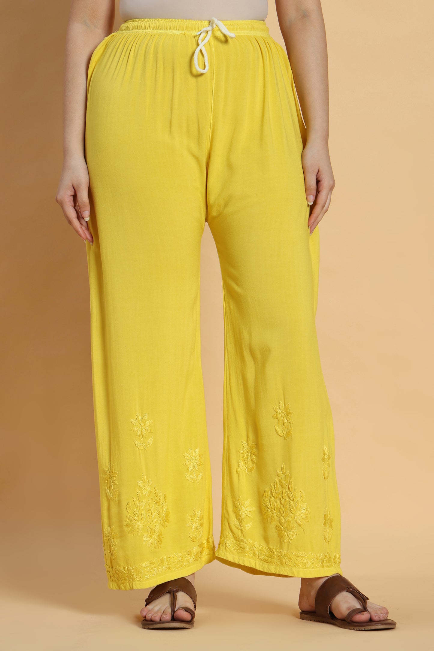 Sunehri Chikankari Rayon Kurta Pant Set