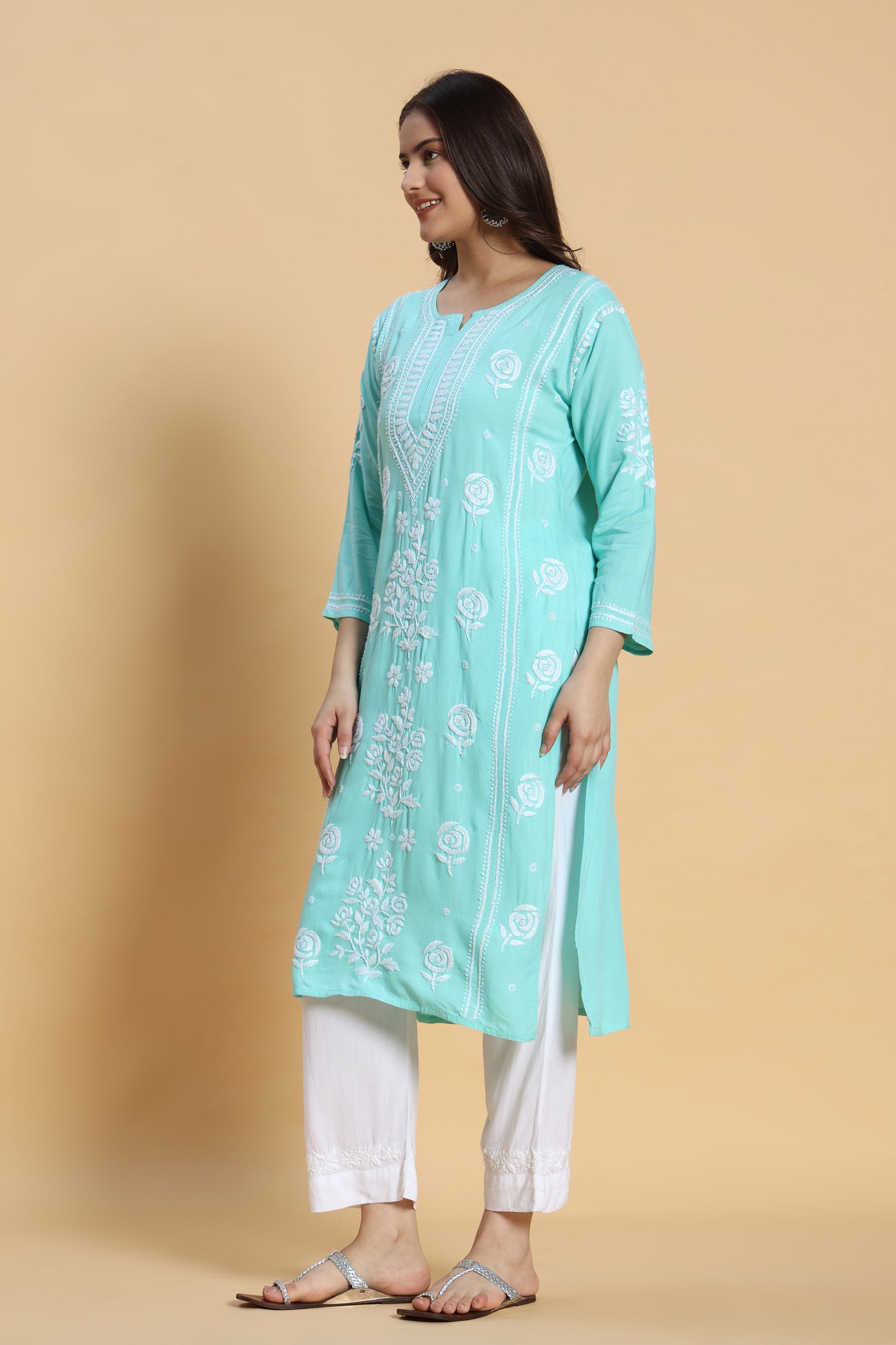 Rafaqat Chikankari Rayon kurta