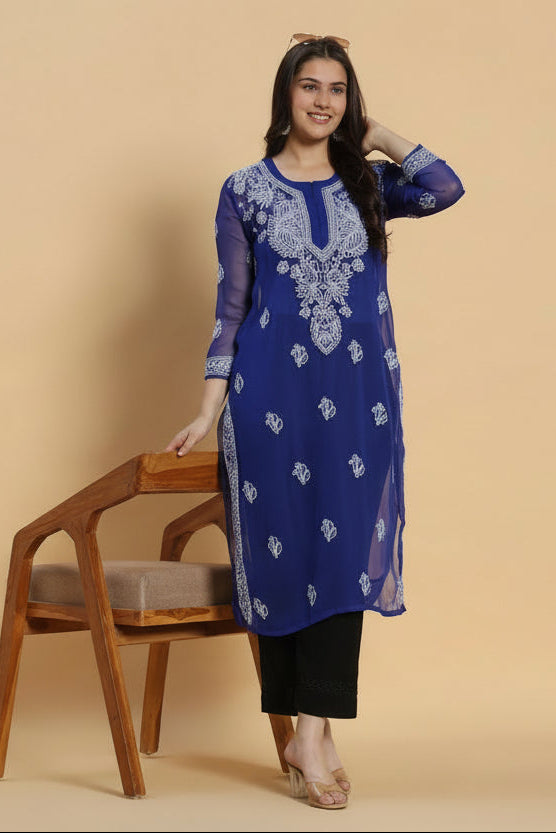 Raabta Chikankari Georgette Kurta