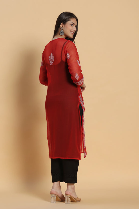 Afsana Chikankari Georgette Kurta