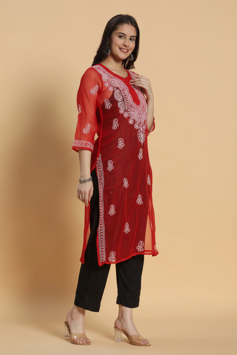 Afsana Chikankari Georgette Kurta