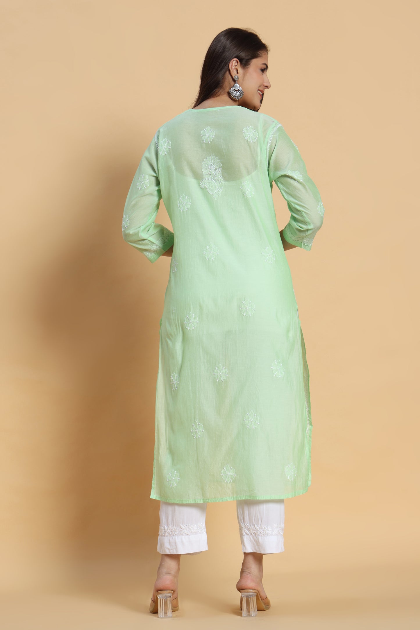 Shaan Chikankari Chanderi Kurta