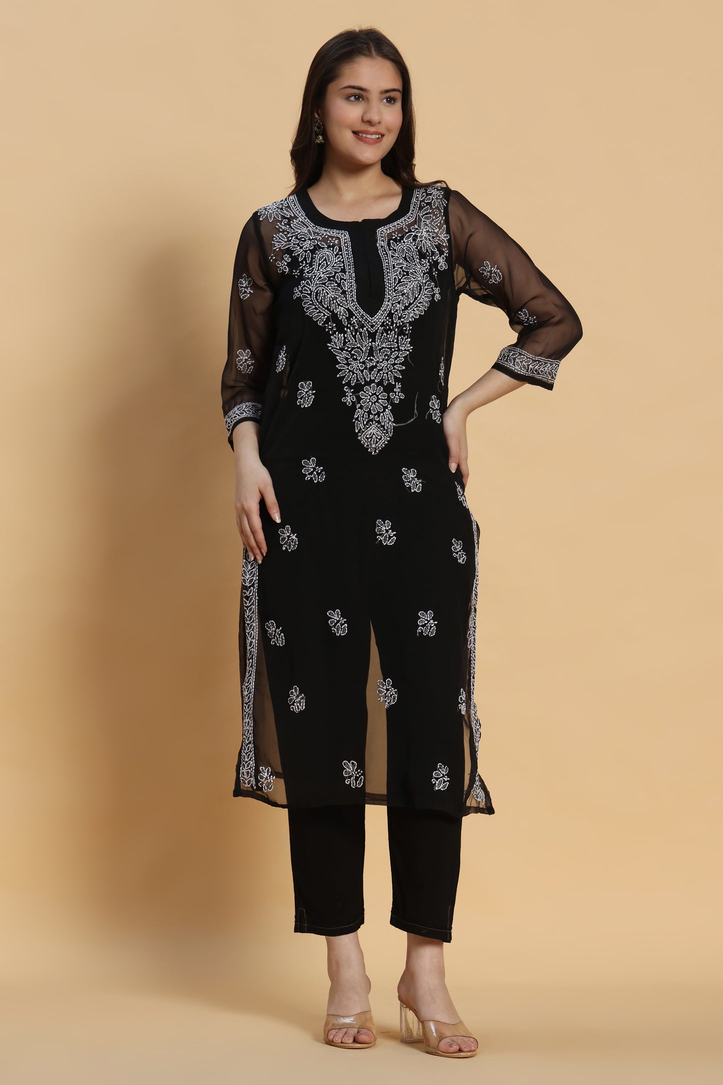 Fanaa Chikankari Georgette Kurta