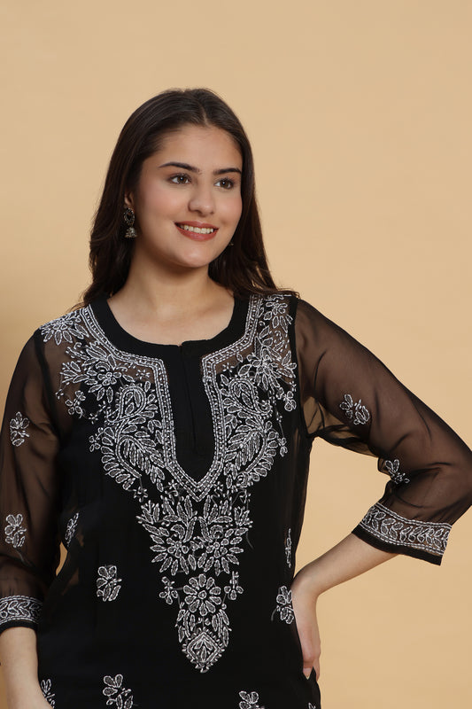 Fanaa Chikankari Georgette Kurta