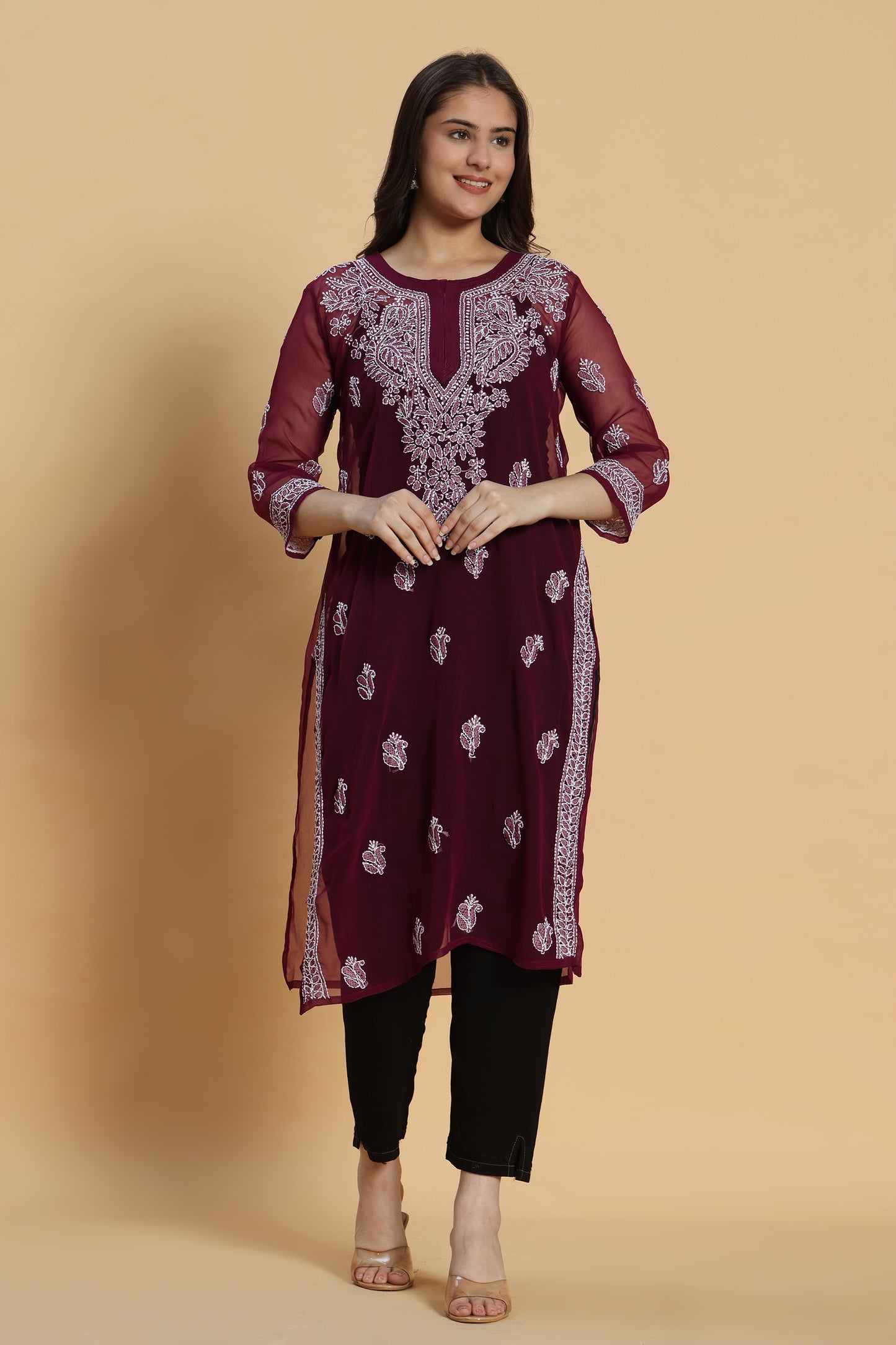 Aarzoo Chikankari Georgette Kurta