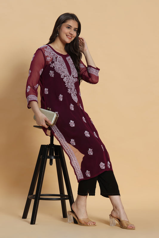 Aarzoo Chikankari Georgette Kurta