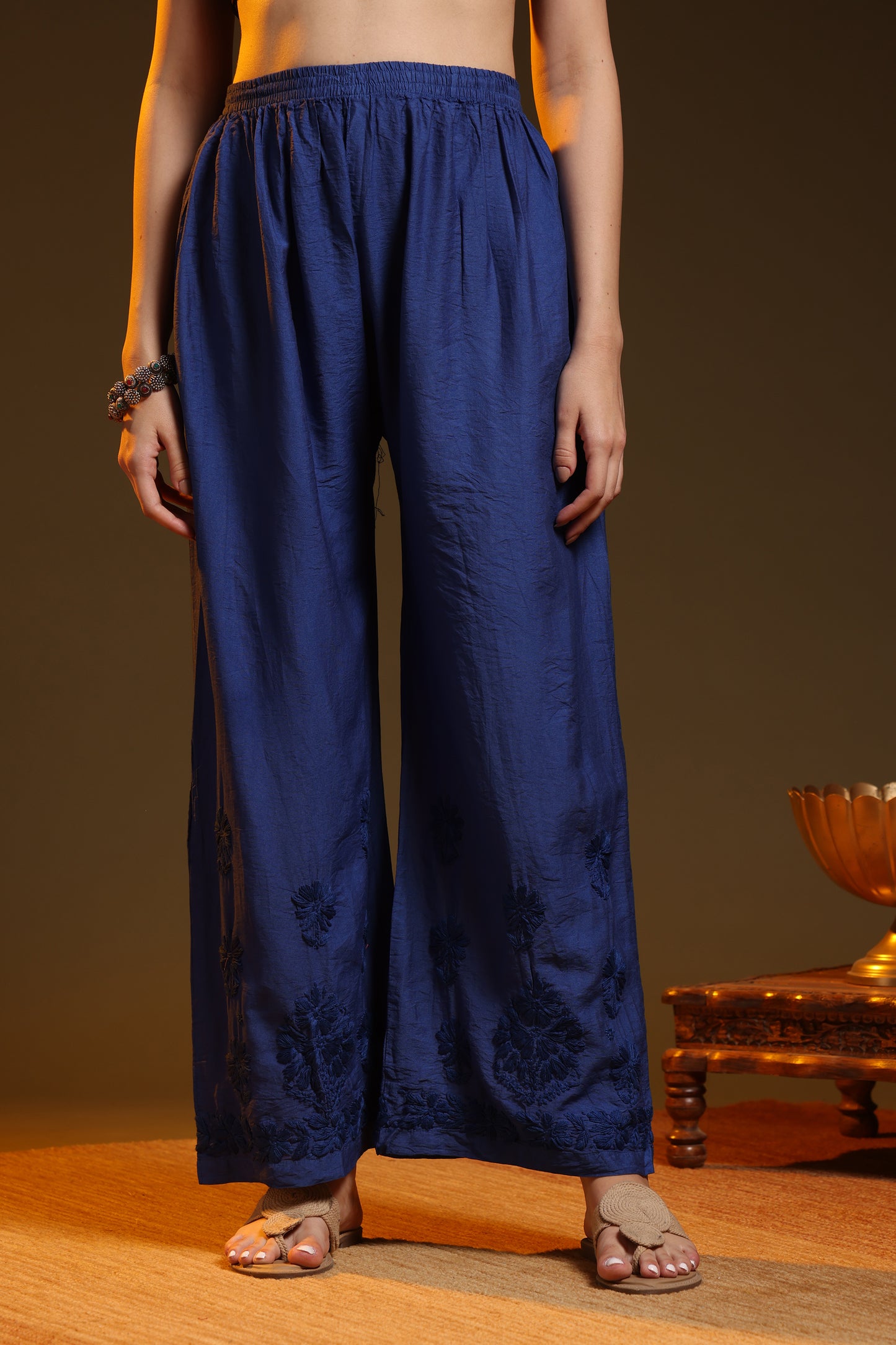 Noorza Chikankari Chanderi Kurta Pant set