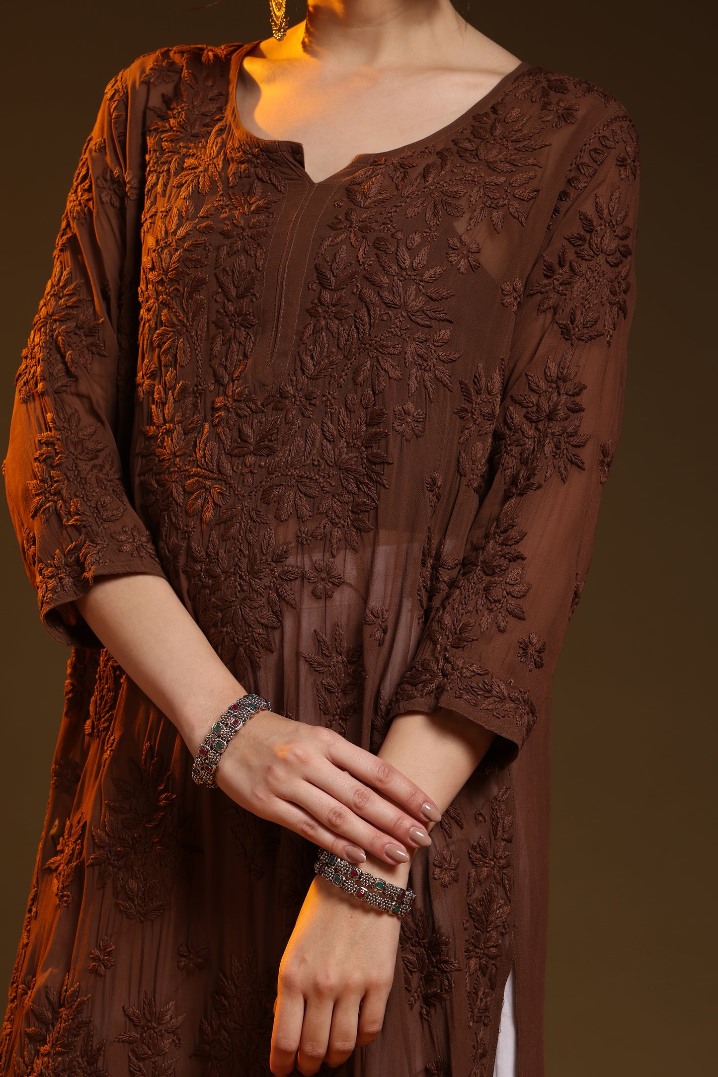 Hoor Chikankari Viscose Kurta