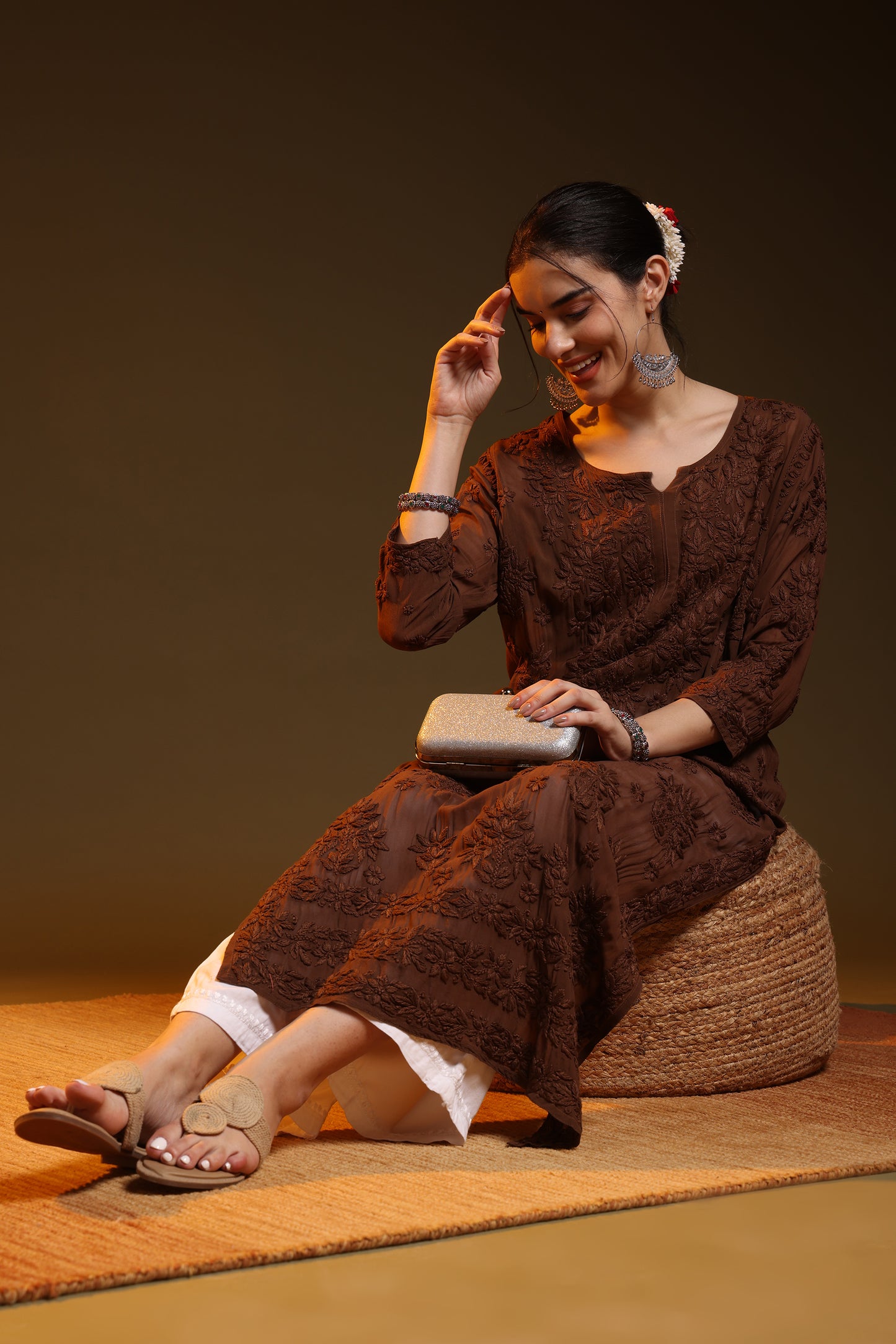 Hoor Chikankari Viscose Kurta