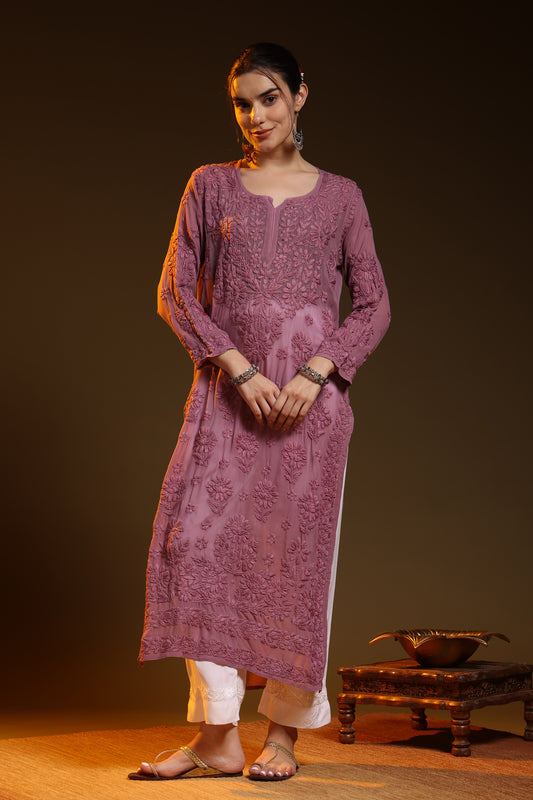Sukoon Chikankari Viscose Kurta