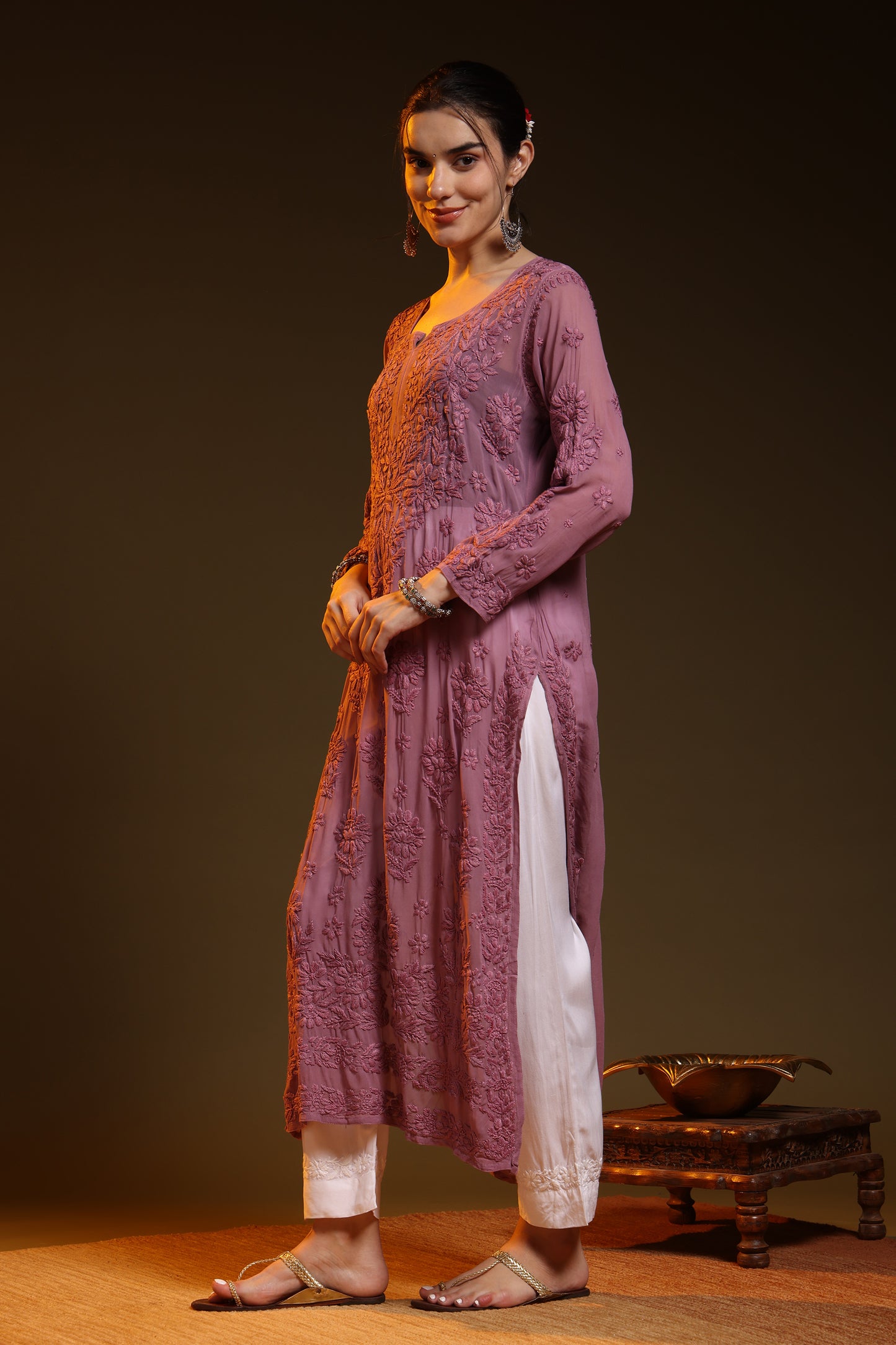 Sukoon Chikankari Viscose Kurta