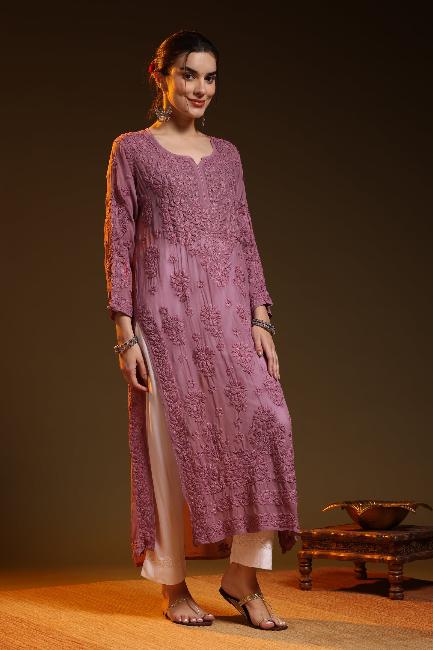 Sukoon Chikankari Viscose Kurta