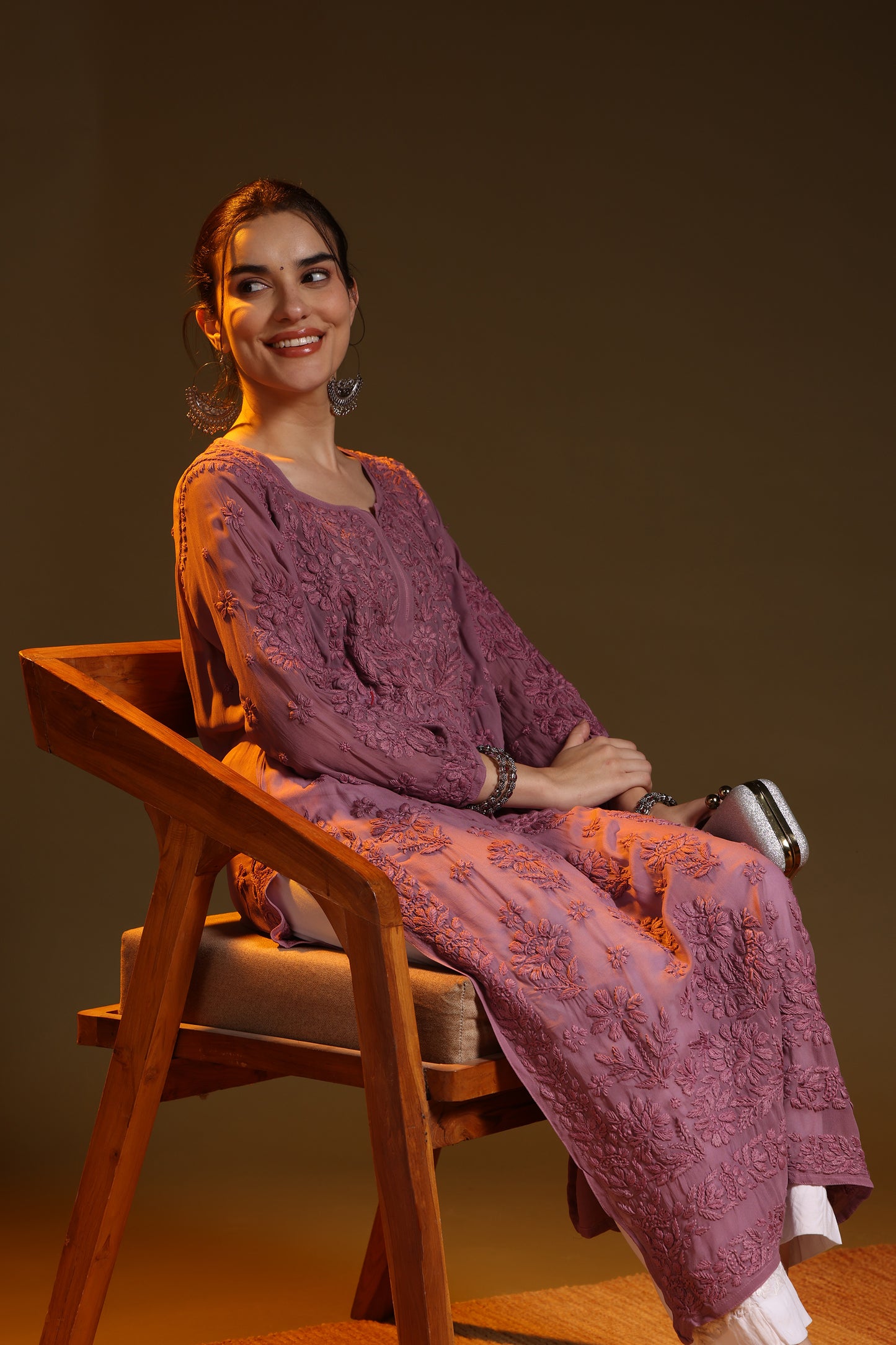 Sukoon Chikankari Viscose Kurta