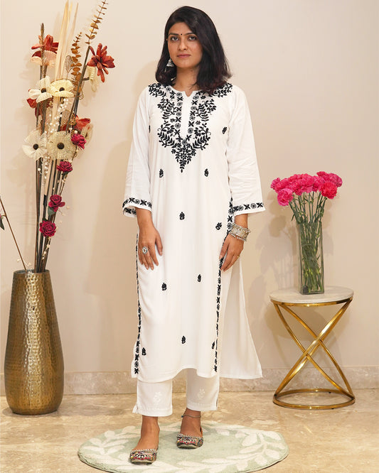 Siyahi Collection Rayon Kurta Pant Set