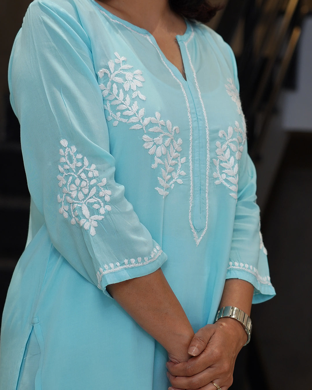 Ziya Chikankari Modal Kurta Pant Set