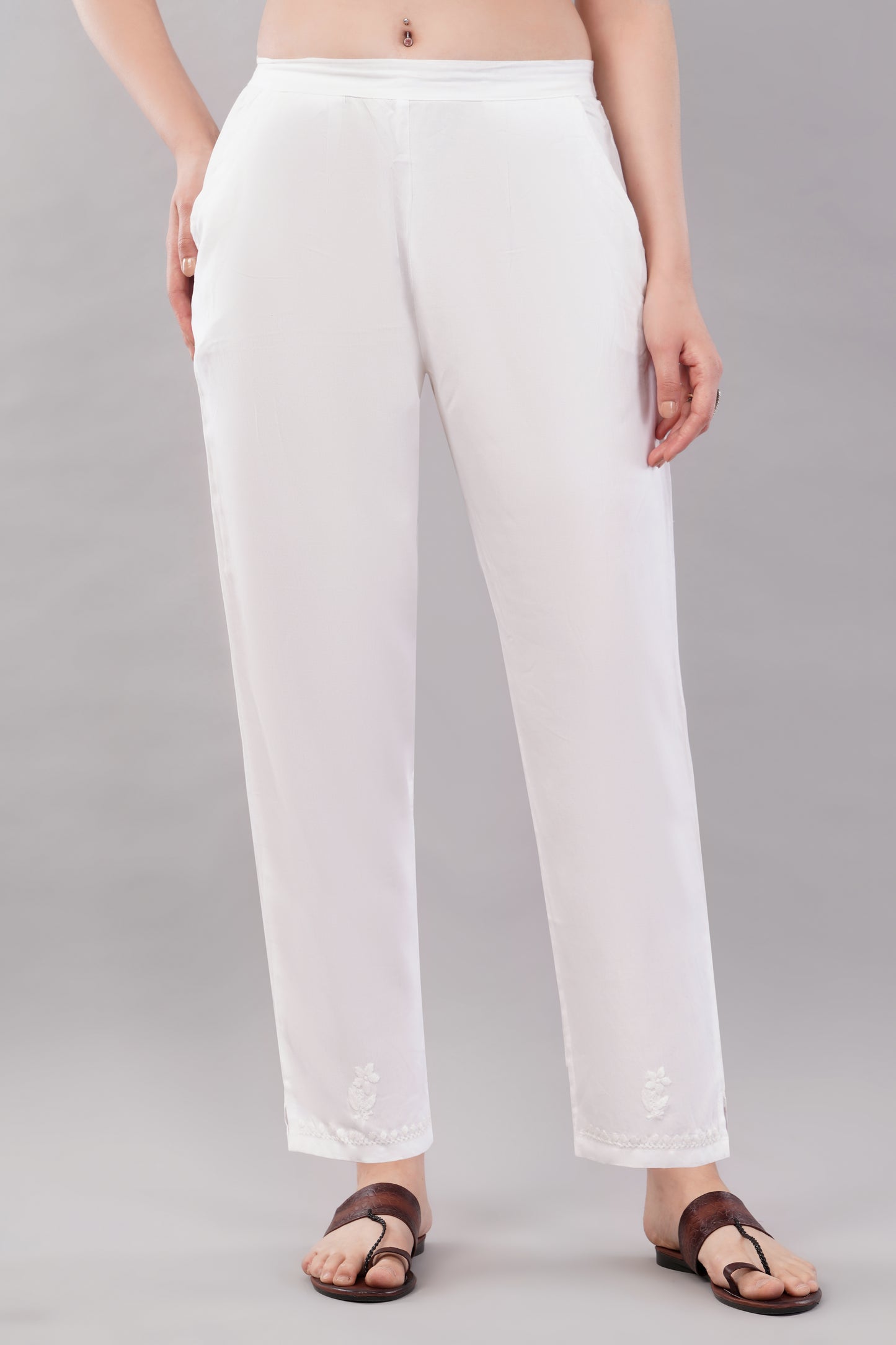 Pants Chikankari Rayon Pants