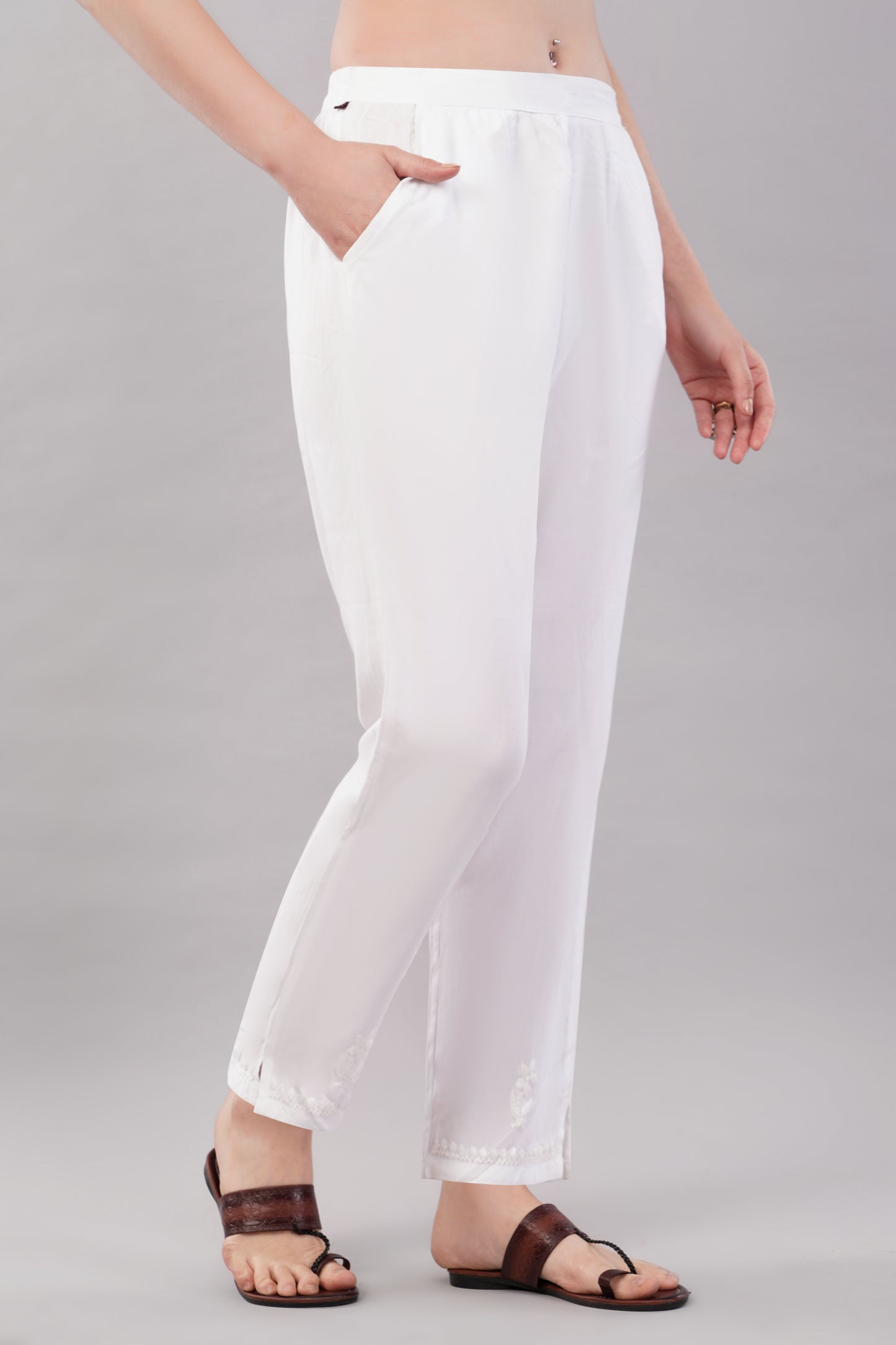 Pants Chikankari Rayon Pants