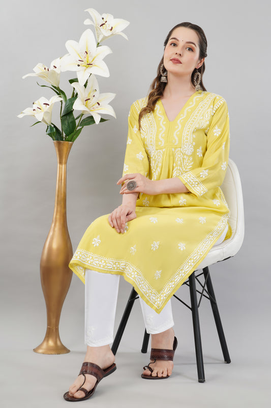 Nazakat Chikankari Muslin Kurta