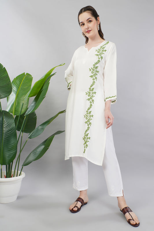 Aiza Chikankari Muslin Kurta